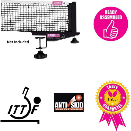 Butterfly Europa 25 Stationary Table Tennis Table - ITTF Approved