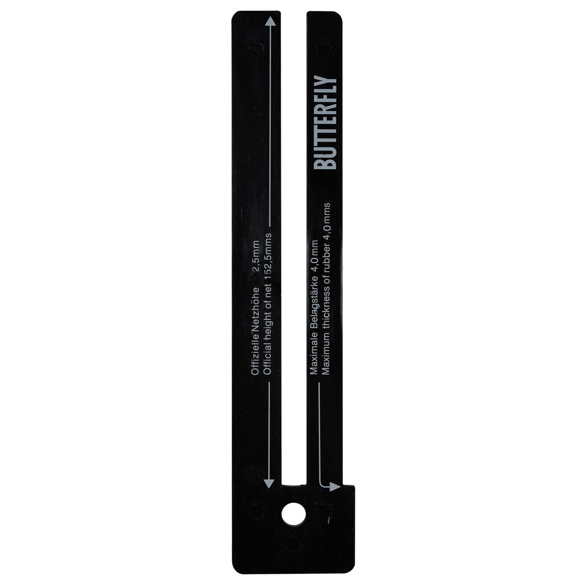 Butterfly Europa II Table Tennis Net and Post Set – Professional Tournament Quality - Measuring Gauge