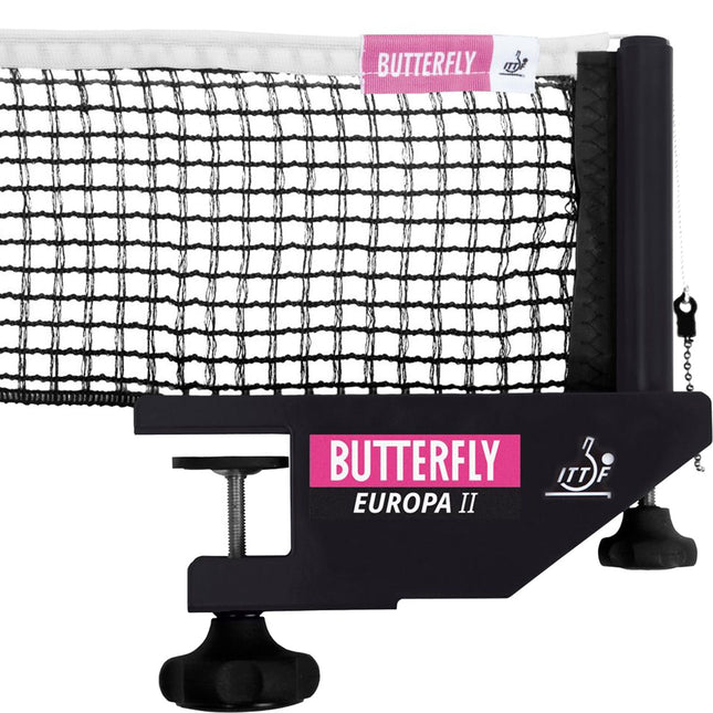 Butterfly Europa II Table Tennis Net and Post Set – Professional Tournament Quality