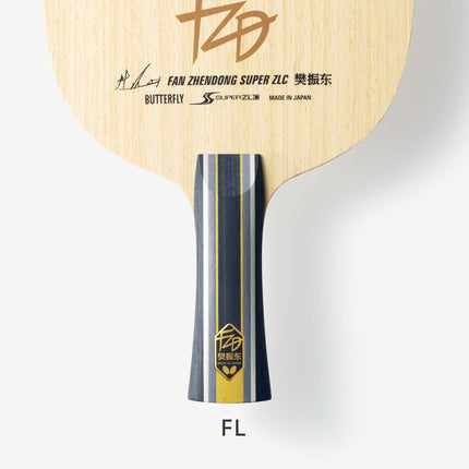 Butterfly Fan Zhendong Super ZLC - Table Tennis Blade - Flared Handle Style
