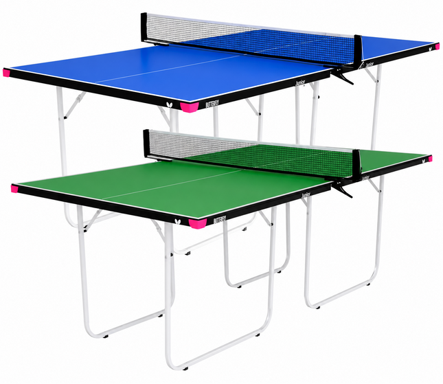 Butterfly Junior Stationary - Table Tennis Table - Blue and Green Top