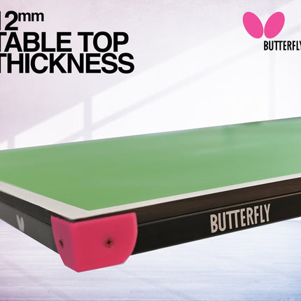 Butterfly Junior Stationary - Table Tennis Table - Green Top - Thickness