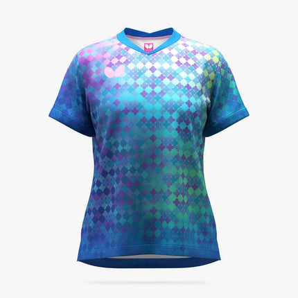 Butterfly Minalea Lady Shirt - Blue - Front View