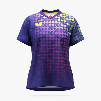 Butterfly Minalea Lady Shirt - Navy - Front View