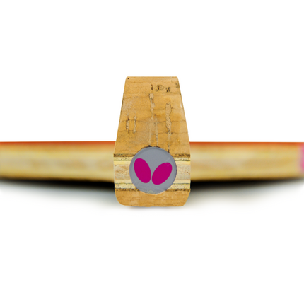 Butterfly Nakama P-1 - Japanese Penhold Table Tennis Racket - Handle Edge View