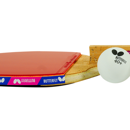 Butterfly Nakama P-1 - Japanese Penhold Table Tennis Racket - W/ 2 Poly 40+ Balls