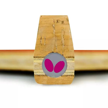 Butterfly Nakama P-4 - Japanese Penhold Table Tennis Racket - Handle-Edge View