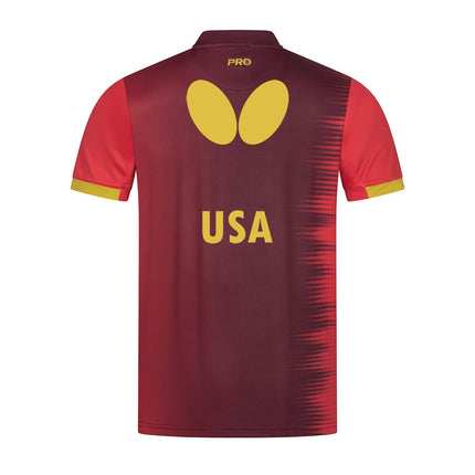 Butterfly – Official Apparel Sponsor of Team USA 2026 - Red-Back View