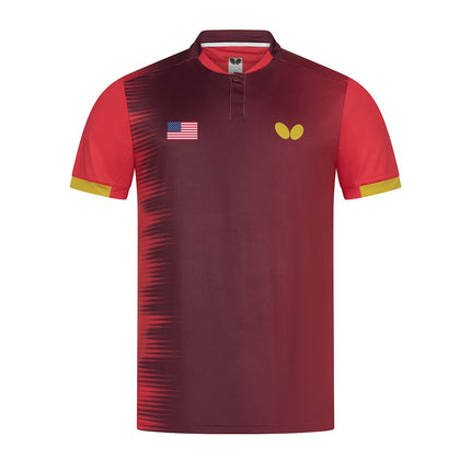 Butterfly – Official Apparel Sponsor of Team USA 2026 - Red-Front View