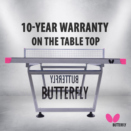 Butterfly Park Outdoor Table Tennis Table - 10-Year Warranty on the Table Top