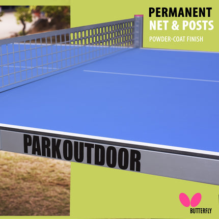 Butterfly Park Outdoor Table Tennis Table - Permanent Net & Posts