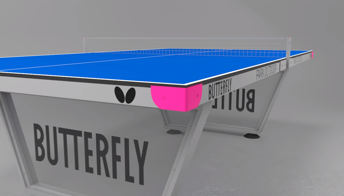 Butterfly Park Outdoor Table Tennis Table - Protective Plastic