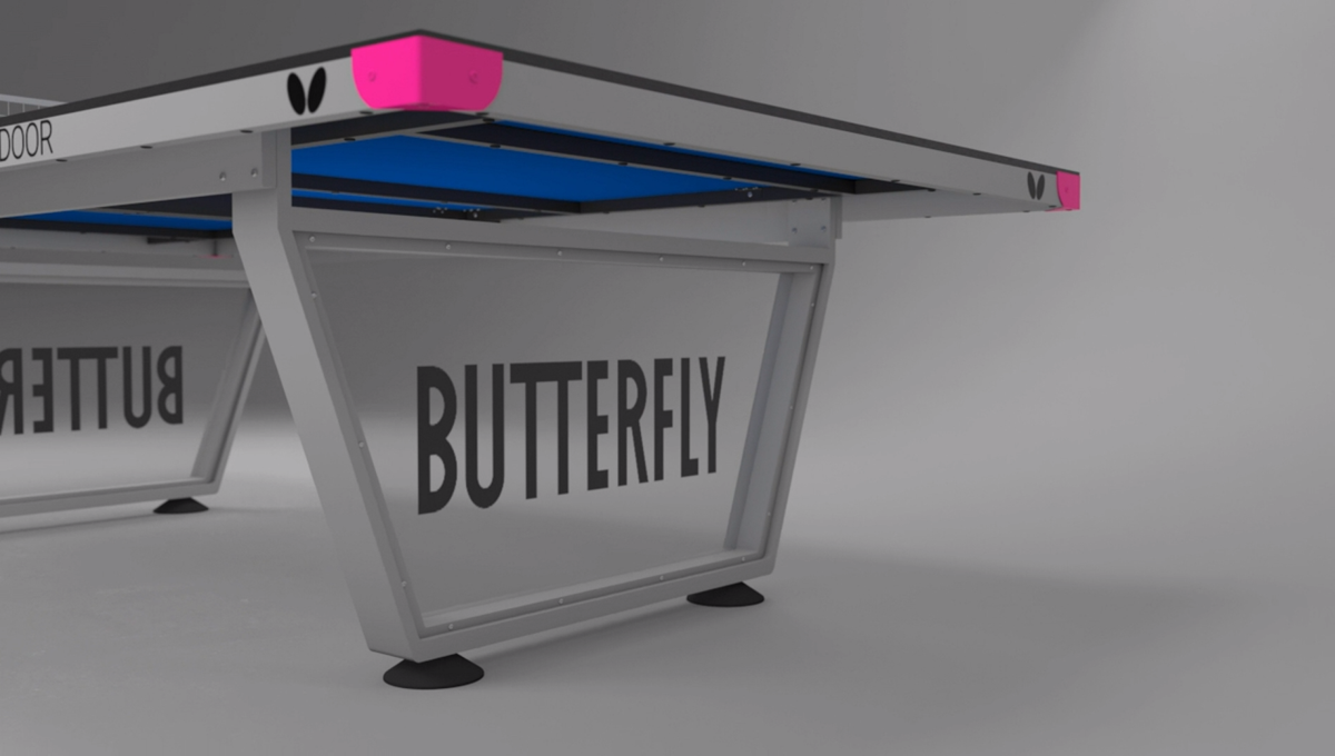 Butterfly Park Outdoor Table Tennis Table - Protective Steel Frame