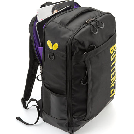 Butterfly Raffines Rucksack Bag - Gold - Side View