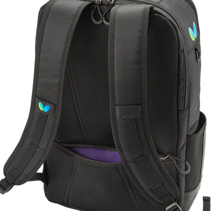 Butterfly Raffines Rucksack - Black/Blue/Green - Back View