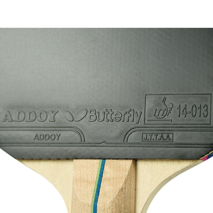 Butterfly RDJ 4-Player Set - Addoy Forehand Black Rubber  