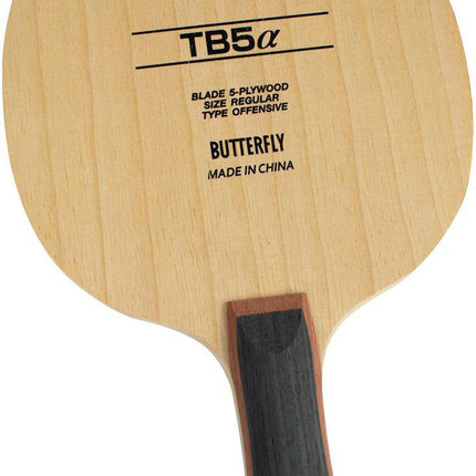 Butterfly TB5 Alpha Blade - Offensive Table Tennis Blade - Front