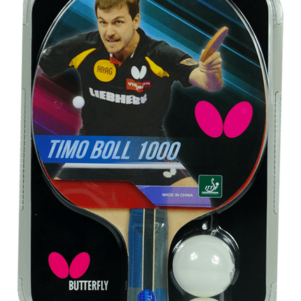 Butterfly Timo Boll 1000 Racket - With 2 Balls