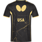 Butterfly USA Team 24 - Table Tennis Shirt -  Black-Back View