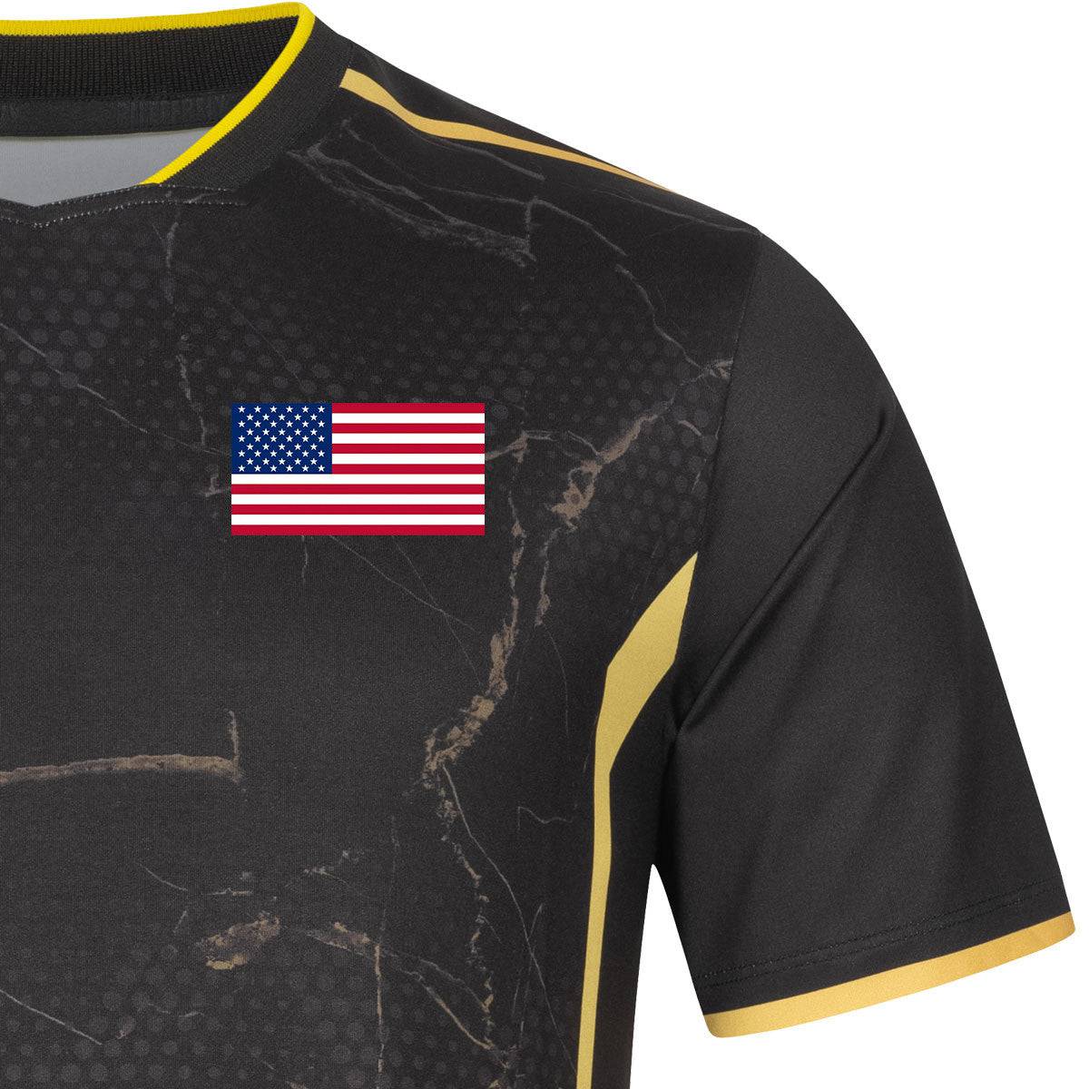 Butterfly USA Team 24 - Table Tennis Shirt - Black- Right-Side Sleeve