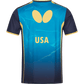 Butterfly USA Team 24 - Table Tennis Shirt - Blue-Back View