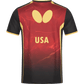 Butterfly USA Team 24 - Table Tennis Shirt - Red-Back View