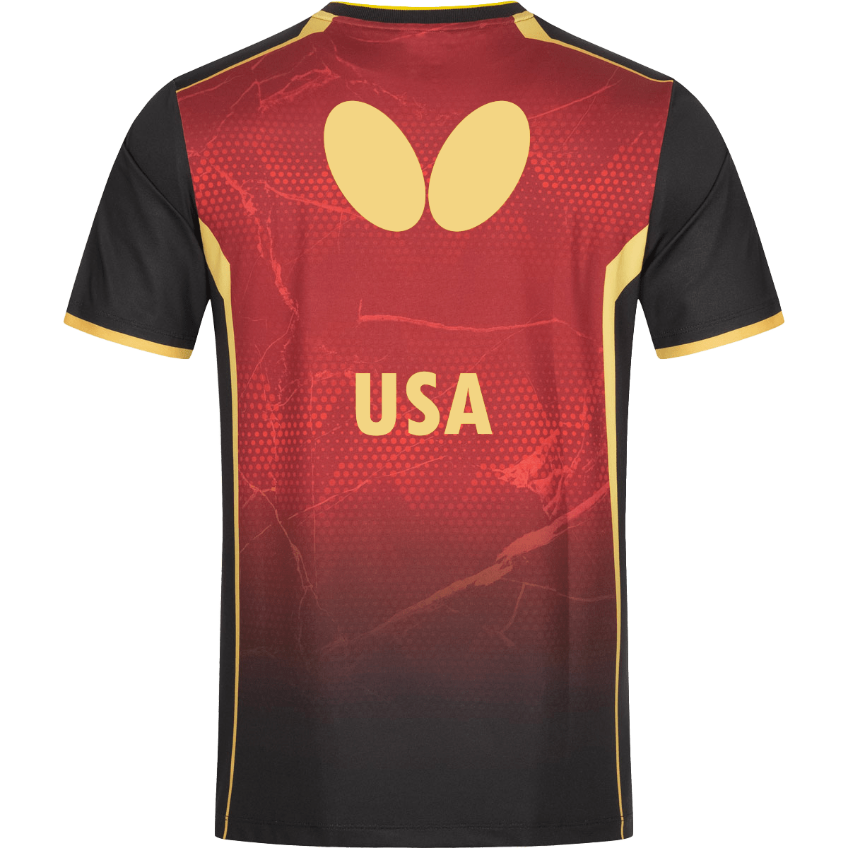 Butterfly USA Team 24 - Table Tennis Shirt - Red-Back View