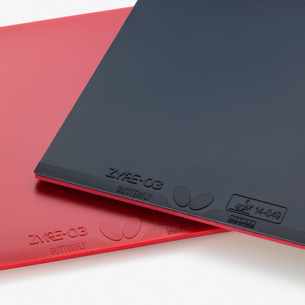 Butterfly Zyre 03 Table Tennis Rubber – Black ; Red Sheet