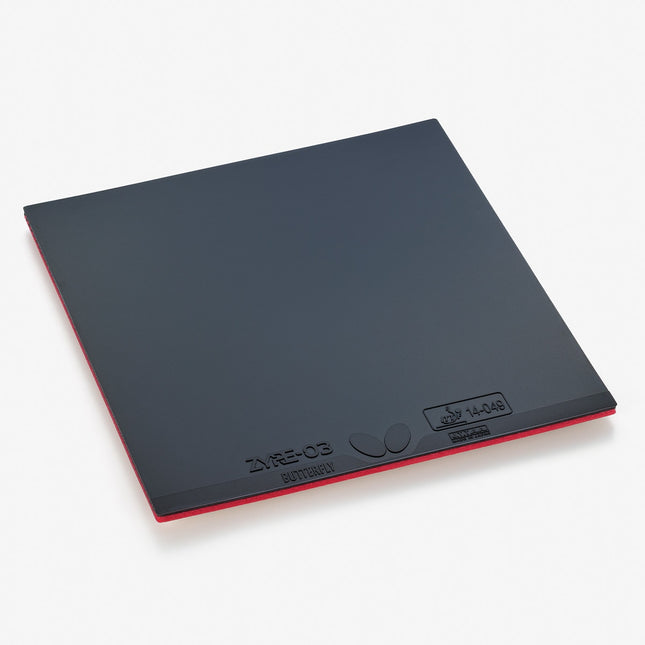 Butterfly Zyre 03 Table Tennis Rubber – Spin-Heavy, High Arc, Ricosheet Sponge - BLACK