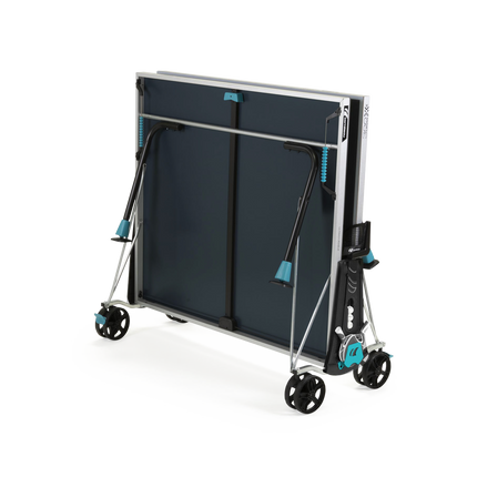 Cornilleau 300X - Outdoor Table Tennis Table - BLUE Top - Folded