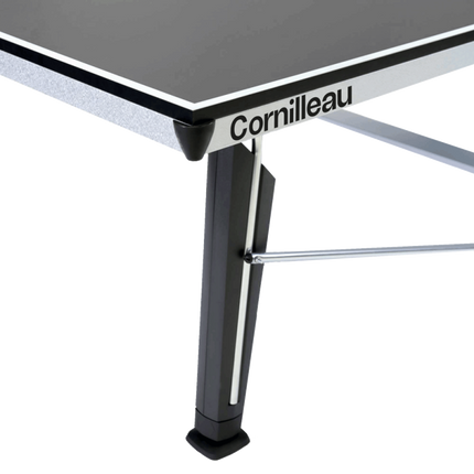 Cornilleau 500 Indoor Table Tennis Table - Grey Top-Tapered Legs