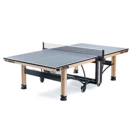 Cornilleau 850 ITTF Wood Premier Indoor Table Tennis Table - Gray Top