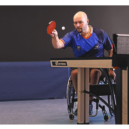 Cornilleau 850 Wood ITTF Premier Indoor Table Tennis Table - Optimised for Wheelchair Play