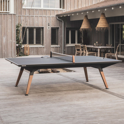 Cornilleau Origin Convertible Outdoor Ping Pong Table – Black Frame -Weather‑Resistant