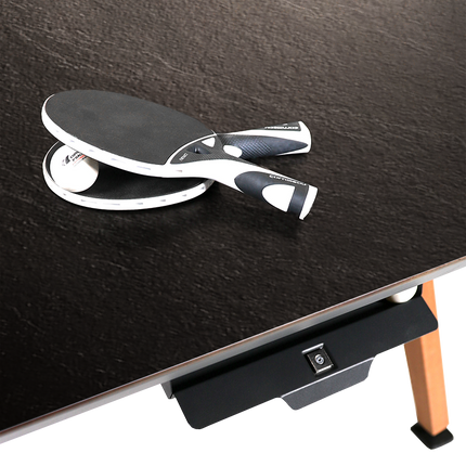 Cornilleau Origin Convertible Outdoor Ping Pong Table - Dark Stone Tabletop-Surface & Drawer Storage