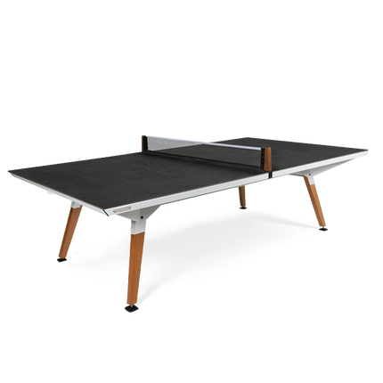 Cornilleau Origin Convertible Outdoor Ping Pong Table - Dark Stone Tabletop- White Frame
