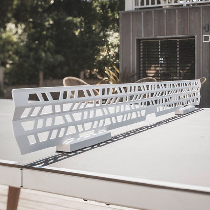 Cornilleau Origin Convertible Outdoor Ping Pong Table - White Frame - Magnetic Removable Steel Net