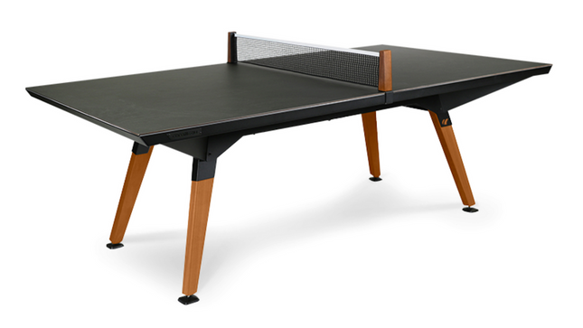 Cornilleau Origin Mid Size Convertible Outdoor Ping Pong Table – Black - Traditional Net