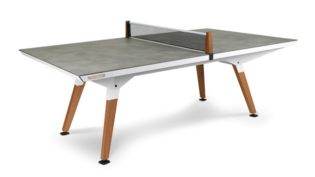 Cornilleau Origin Mid Size Convertible Outdoor Ping Pong Table - White - Traditional Fabric Net