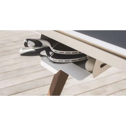 Cornilleau Origin White - Convertible Outdoor Ping Pong Table - 3 Net Options - Accessory Storage