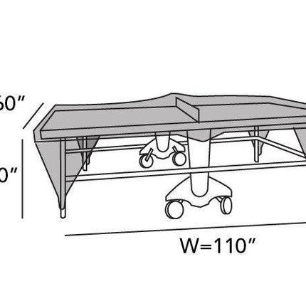 Coverstore Ping Pong Table Cover Classic Black - Dimensions