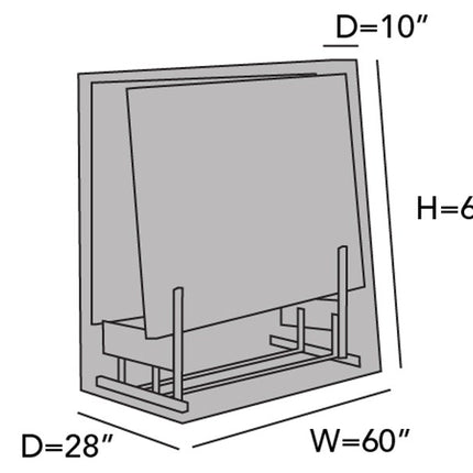 Coverstore Upright Ping Pong Table Cover - Dimensions