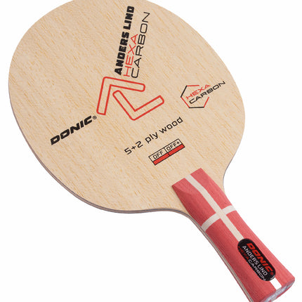 Donic Anders Lind Hexa Carbon Offensive Blade - Flared - Front View