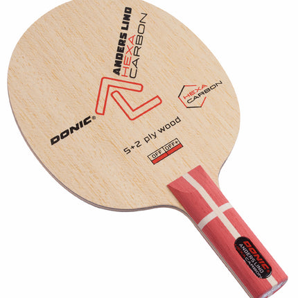 Donic Anders Lind Hexa Carbon Offensive Blade - Straight - Front View
