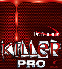 Dr. Neubauer Killer Pro Short Pips table tennis rubber with black sponge and pimpled surface for aggressive play.