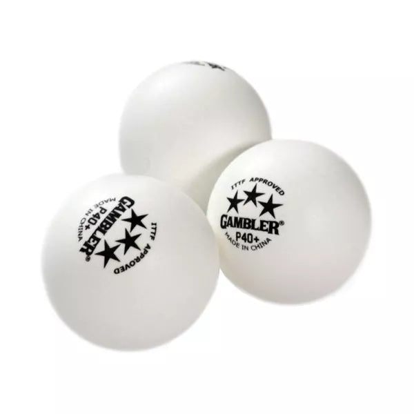 Gambler P40+ 3 Star Table Tennis Ball - 36 Box - White Balls