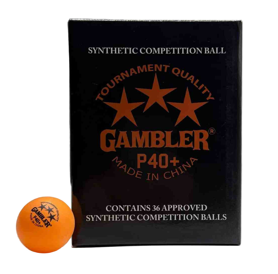 Gambler P40+ Orange Table Tennis Balls – 36 Pack