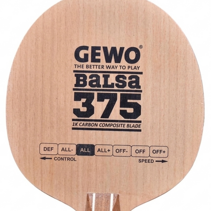GEWO Balsa Carbon 375 Allround – Table Tennis Blade - Head