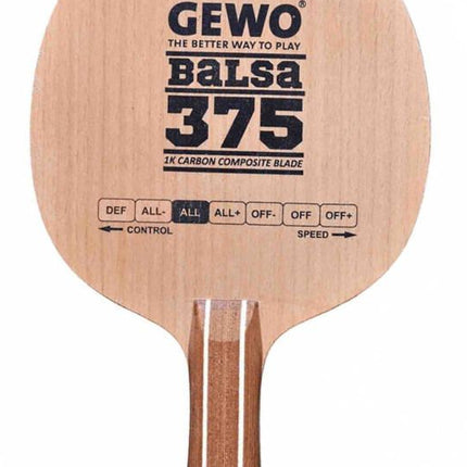 GEWO Balsa Carbon 375 Allround – Table Tennis Blade