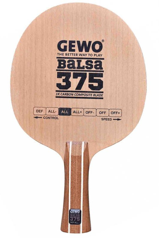 GEWO Balsa Carbon 375 Allround – Table Tennis Blade